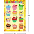 thumbnail image 7 of Spanish Happy Birthday Chart Poster for Classroom Decorations 12''x17.3'' Cupcakes Español Classroom Birthday Poster Calendar for Back to School Bulletin Board Decorations Teacher Supplies, 7 of 7