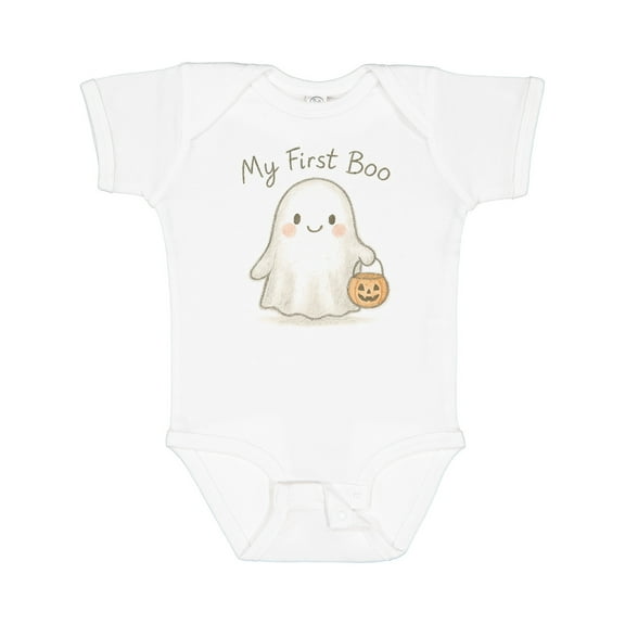 Inktastic My First Boo Cute Ghost Halloween Boys or Girls Baby Bodysuit