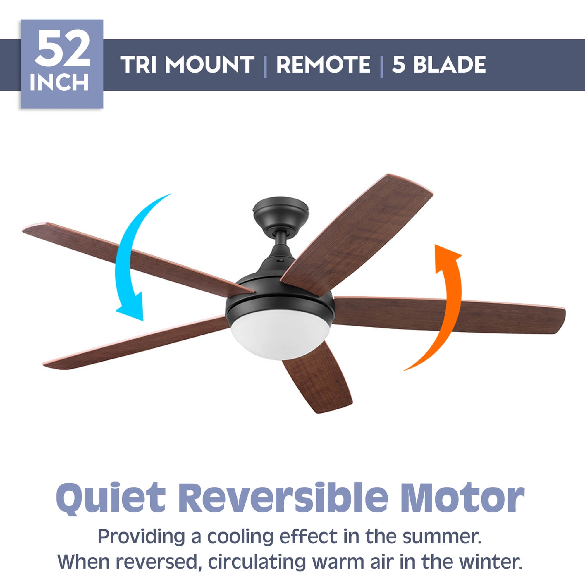 Prominence Home 52" Ashby Indoor Espresso Ceiling Fan with Remote