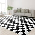 thumbnail image 5 of Lochas Checkered Area Rugs Checkerboard Rug Plaid Carpet for Living Room Bedroom Home Decor,4'x6',Black&White, 5 of 7