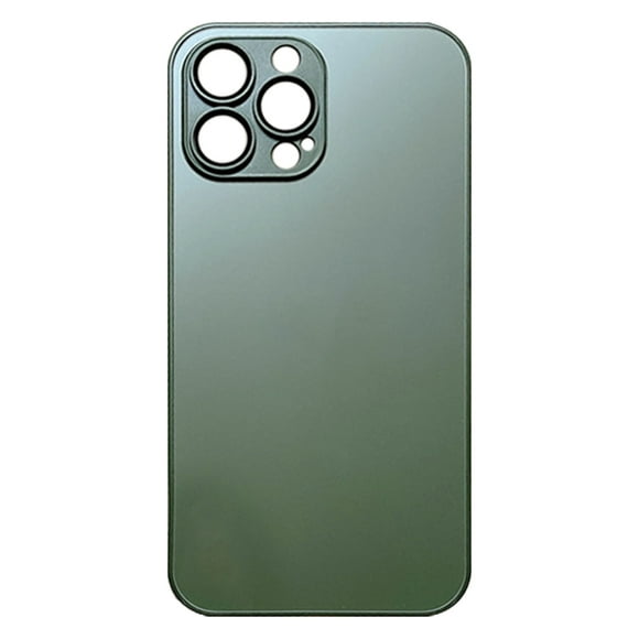 Phone Case for IPhone 14 Pro Frosted Straight Edge Fall Proof Phone Protective Case with Lens Film Mountain Green
