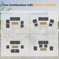thumbnail image 3 of EUROCO 6 Pieces Modern Rope Patio Conversation Sets, 1000LBS Capacity FSC Certified Acacia Wood Outdoor Furniture with 3.2in Thicked Sofa Cushions and Ice Bucket Table,6PCS,Grey, 3 of 9