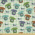 thumbnail image 2 of Ambesonne Funny Office Fabric by the Yard Microfiber, Hello Speech Balloon, 1 Yard, Cream Turquoise, 2 of 2