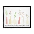 thumbnail image 3 of Stupell Industries Love What You Have Uplifting Quote Mixed Flowers Graphic Art Jet Black Floating Framed Canvas Print Wall Art, Design by Kim Allen, 3 of 5
