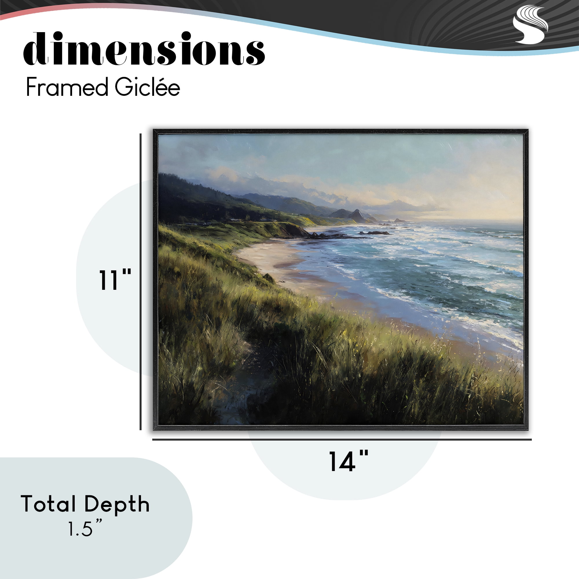 Stupell Industries Nature's Coast in Morning Light Black Framed Giclee Art, design by Franklyn Gregory