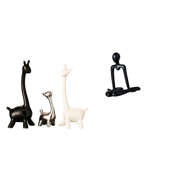 Figuras De Jirafa, Estatua De Cerámica, Centro De Mesa Creativo Moderno, Escritorio, Oficina, Estantería, Decoración De Dormitorio, Pensador, Escultura Abstracta, Figura Decorativa, Adorno