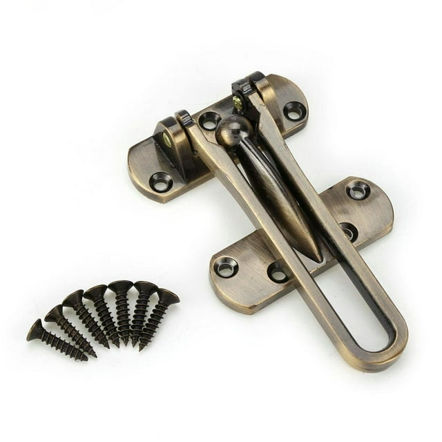 Garosa Verrou de Protection de Porte de Sécurité, Verrou de Sécurité en Alliage de Zinc Robuste, Loquet de Sécurité de Porte pour Maison et Hôtel, Loquet de Serrure de Porte