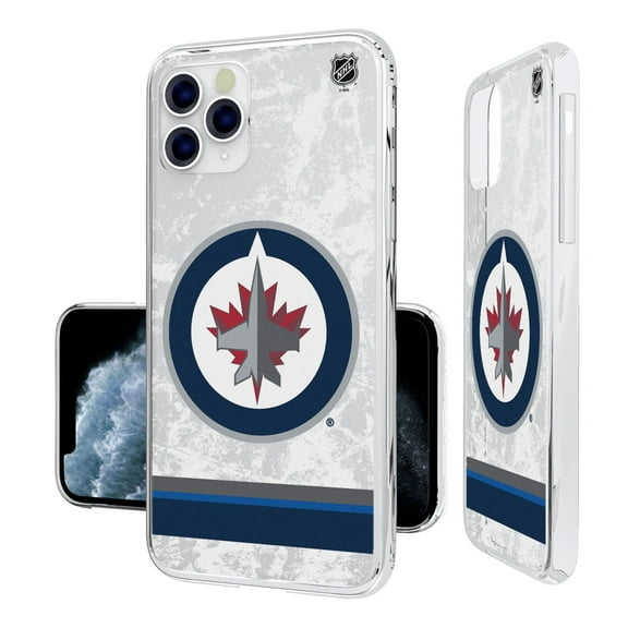 Winnipeg Jets iPhone Stripe Clear Ice Case