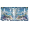 thumbnail image 7 of Yayeee Kitchen Curtains Tier Set of 2 Light Filtering 57"x36" Over Sink Window Panels, Crystal Ocean, 7 of 7