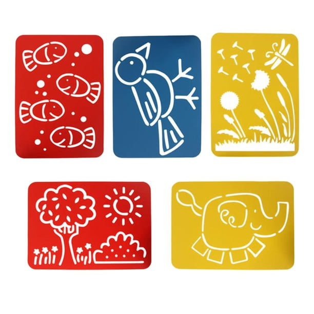 5pcs Stencils Regla Niño DIY Accesorio Herramienta de Dibujo Artesanía de Bricolaje SM SunniMix Plantilla de dibujo para niños