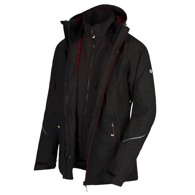 Regatta - Chaqueta Impermeable Glyder IV para Hombre (Blanco/Negro) Regatta UTRG3851_blackblack
