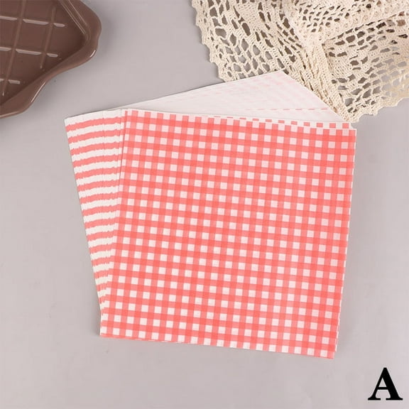 100pcs Food Waxed Paper Oil-Proof Wax Paper Bread Sandwich Burger Fries Macarons Packaging Kitchen Baking Tool Decor Paper