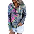 thumbnail image 2 of Shirts for Women Trendy Work Winter Fall Relaxed Fit Hooded Long Sleeve Dolman Drop Shoulder Hoody Solid Color Leisure Polyester Hoodies Sweatshirts(Grey,S), 2 of 7
