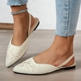 thumbnail image 6 of Xfvqtps Womens Embroidered Slingback Flat Sandals Pointed Toe Comfortable Casual Summer Shoes Beige, 6 of 9