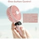 thumbnail image 3 of Handheld Fan, USB Rechargeable Portable Mini Fan, 5 Speed Small Pocket Fan with Base, 3000mAh Battery Foldable Desk Fan for Office, Outdoor, 3 of 4
