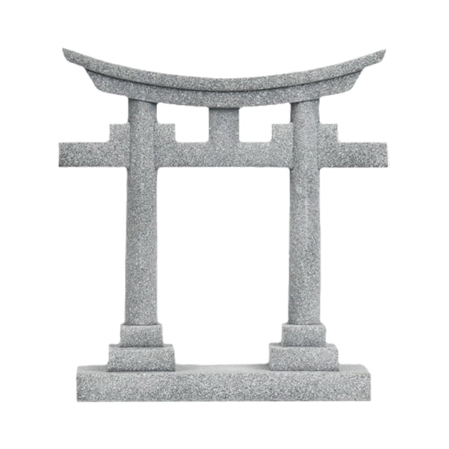 DOLITY Japan Torii Gate Shrine Model Figurine Landscape Ornament for Aquarium Decor 6.1x1.8x6.9cm