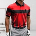 thumbnail image 4 of Zysthvn Golf Summer Shirts for Men Casual Polo Summer Mens T Shirts Athletic Turn Down Collar Short Sleeve Printed Tops, 4 of 5