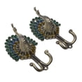 thumbnail image 2 of Injueey 1 par pavo real doble metal ropa toalla bolsa colgador de pared DIY gancho - bronce Almacenamiento y organización del hogar Bronce, 2 of 6