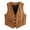 Brown, variant on Cropped Suit Vest for Women Button Up Business Casual Dressy Waistcoat Vest Tops
