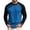 227#Blue, variant on Mens Crew Neck Raglan Long Sleeve T Shirts Two Tone Color Block Regular Fit Lightweight Daily Commute Shirts Royal Blue 4XL