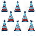 thumbnail image 4 of Taking Flight - Airplane - Cone Happy Birthday Party Hats for Kids and Adults - Set of 8 (Standard Size), 4 of 6