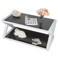 thumbnail image 2 of Mesa Auxiliar Para Sofá, Mesa De Centro De Vidrio Templado Multifuncional Moderna De 2 Niveles Para Sala De Estar ANGGREK Table, 2 of 8