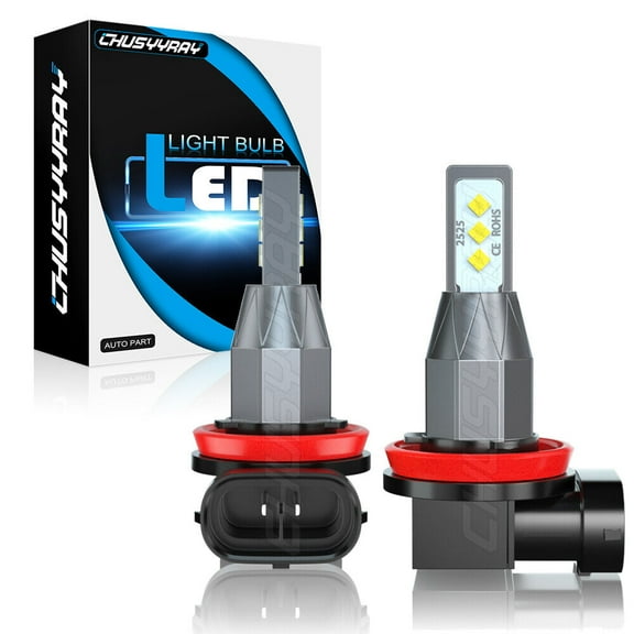 2pcs H8 H9 H11 LED Car Fog Light Bulbs Combo Plug&Play 6000K For Acura Mdx 2007-2013