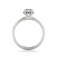 thumbnail image 3 of Ammo Jewel 2.3 Ct Radiant Cut Diamond Engagement Ring - Sapphire Halo Rings for Women - 14K White Gold Plated Ring - Lab Created Diamond - Perfect Gift for Her on Anniversary and Special Occasion, 3 of 3