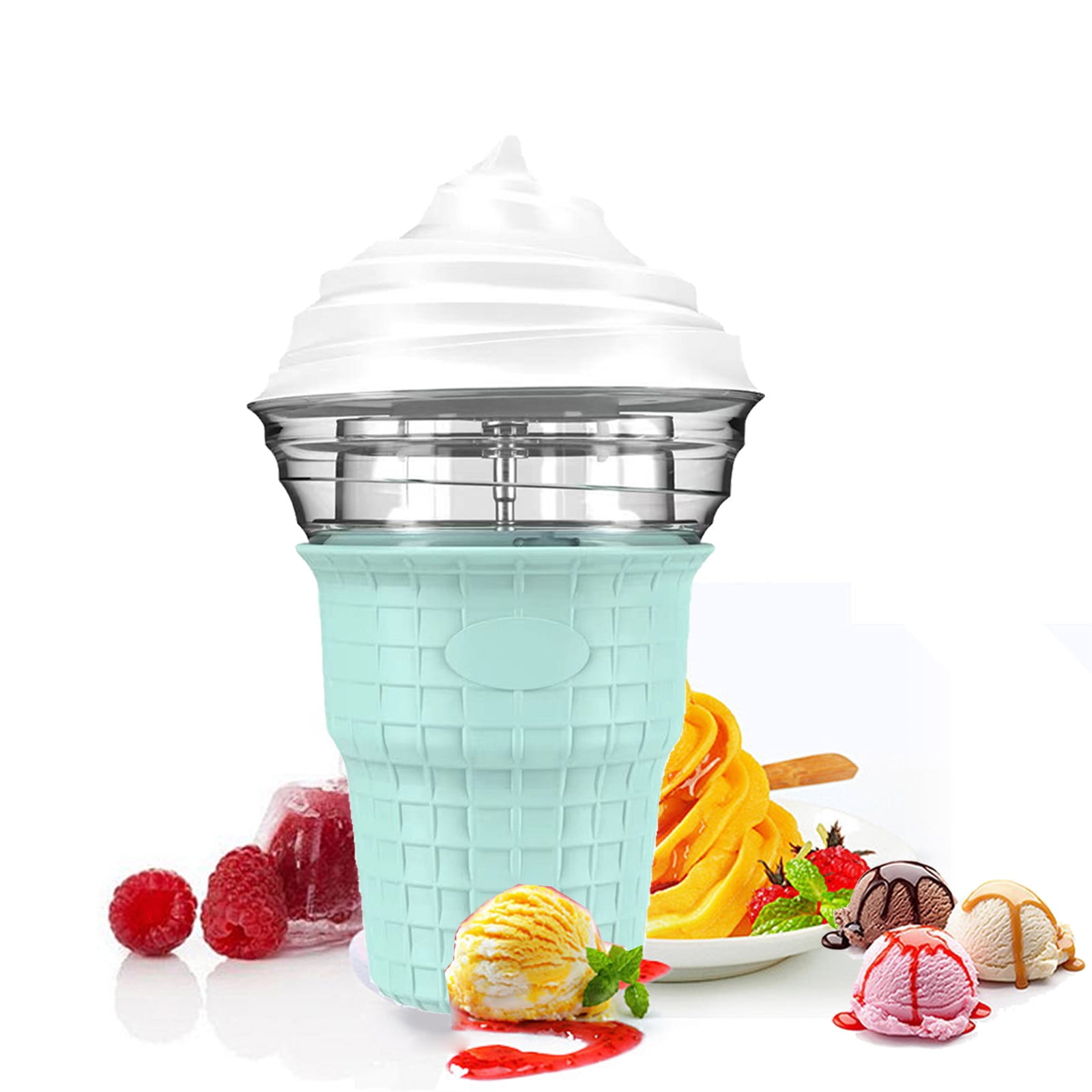 DIY Ice Cream Maker Home Machine, Automatic Stirring Yogurt and Ice Cream Maker for Homemade Desserts, Food Grade Material, Quick Cooling, Even Mixing, Fun Kitchen Appliance for Kids and Adults