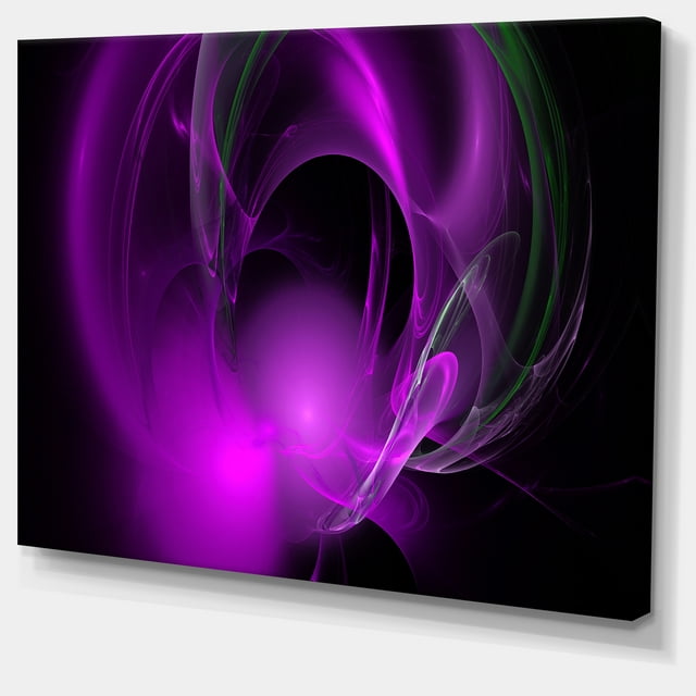 Designart - Nébuleuse Galactique Fractale Violette - Art Mural Abstrait sur Toile