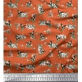 thumbnail image 1 of Soimoi Rayon Fabric Leaves,White Floral & Hummingbird Printed Fabric 1 Yards 56 Inch Wide, 1 of 1