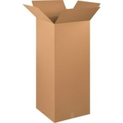 Box Partners Tall Corrugated Boxes 20" x 20" x 48" Kraft 10/Bundle 202048