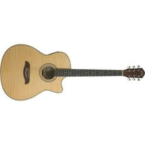 Oscar Schmidt OACEFN Guitar - Acoustic Electric Auditorium Size - Flame Natural