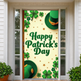 thumbnail image 6 of Happy Patrick's Day Clover Stars Green Hat Vertical Banner Backdrop St Patrick's Day Celebration Party Supplies Holiday Decoration Event Props, 6 of 8