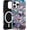Stained Glass Floral, variant on Compatible with MagSafe Flower Phone Case for iPhone 16 Pro, Cute Magnetic Stained Glass Floral Aesthetic Soft Shockproof Protective Phone Cover for Women Girls-White Magnolia