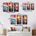 thumbnail image 4 of Designart "Pop Art Maui III" Cityscapes Framed Wall Art Set Of 3 - Multi-Color Maui Frame Gallery Wall Set For Home Decor, 4 of 7