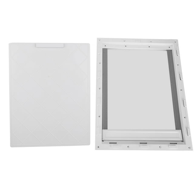 ABS Grande Installation de Porte pour Animaux de Compagnie Simple Installation de Porte pour Animaux de Compagnie Porte, Porte pour Animaux de Compagnie, Fermer Automatiquement la Porte pour Animaux de Compagnie Chien Blanc