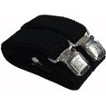 thumbnail image 2 of CHAO Tirantes Negros Para Hombre Ancho Ajustable Elástico Extra Fuerte 4 Clips En Forma De X, 2 of 5