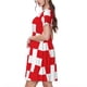 thumbnail image 2 of Disketp Red Cross 1 para Vestido de Manga Corta para Mujeres, Vestidos de Verano para Mujeres, Casual y Holgado para la Playa, 2 of 6