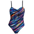 thumbnail image 4 of Laipiong Women Tummy Control One Piece Swimsuit 2026 Summer Floral Print Drawstring V Neck Bikini Sets Beach Vacation Bathing Swimwear, 4 of 4