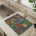 thumbnail image 6 of Dish Drying Mat Absorbent Dish Drainer Kitchen Counter 15.7x11.8inch Dish Drying Pad for Countertops Sinks Draining Racks Cute Snails and Mushrooms, 6 of 9
