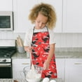 thumbnail image 4 of Red Cartoon Dinosaurs Skiing Pattern Kids Aprons for Girls and Boys,Adjustable Neck Strap Toddler Aprons for Kids Cooking Baking, 4 of 6