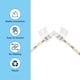 thumbnail image 2 of Uxcell Paquete de 10 conectores en L de 3 pines de 8 mm para luces LED de tira 5050 2835 Iluminación DIY [Blanco], 2 of 6