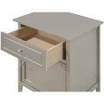 thumbnail image 4 of Glory Furniture Izzy Solid Wood 1-Drawer/1-Door Nightstand in Silver Champagne, 4 of 13