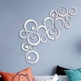 thumbnail image 1 of 24 pegatinas de pared autoadhesivas con espejo circular 3D decoración de pared para el hogar diferentes tamaños, 1 of 5