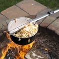 thumbnail image 4 of Campfire Popcorn Popper – Anticuada máquina de palomitas de maíz con mango telescópico, equipo de camping por Great Northern Popcorn (negro), 4 of 5