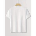 thumbnail image 2 of Girls' Short-Sleeve Summer T-Shirt - Pure Cotton, Breathable & Comfortable, Round Neck, Loose Fit with Starfish & Seashell Graphic Design, Casual Summer Top for Youngsters & Teens, 2 of 6
