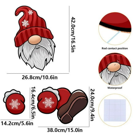

CPAN Adorable Christmas Fence Decoration - Perfect for Outdoor Xmas Decor DIY