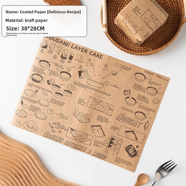 Papel para envolver sándwiches Papel para arroz absorbente de aceite Papel para hamburguesas Papel recubierto Papel para pan Freidora de aire Papel especial para hornear Papel para aceite