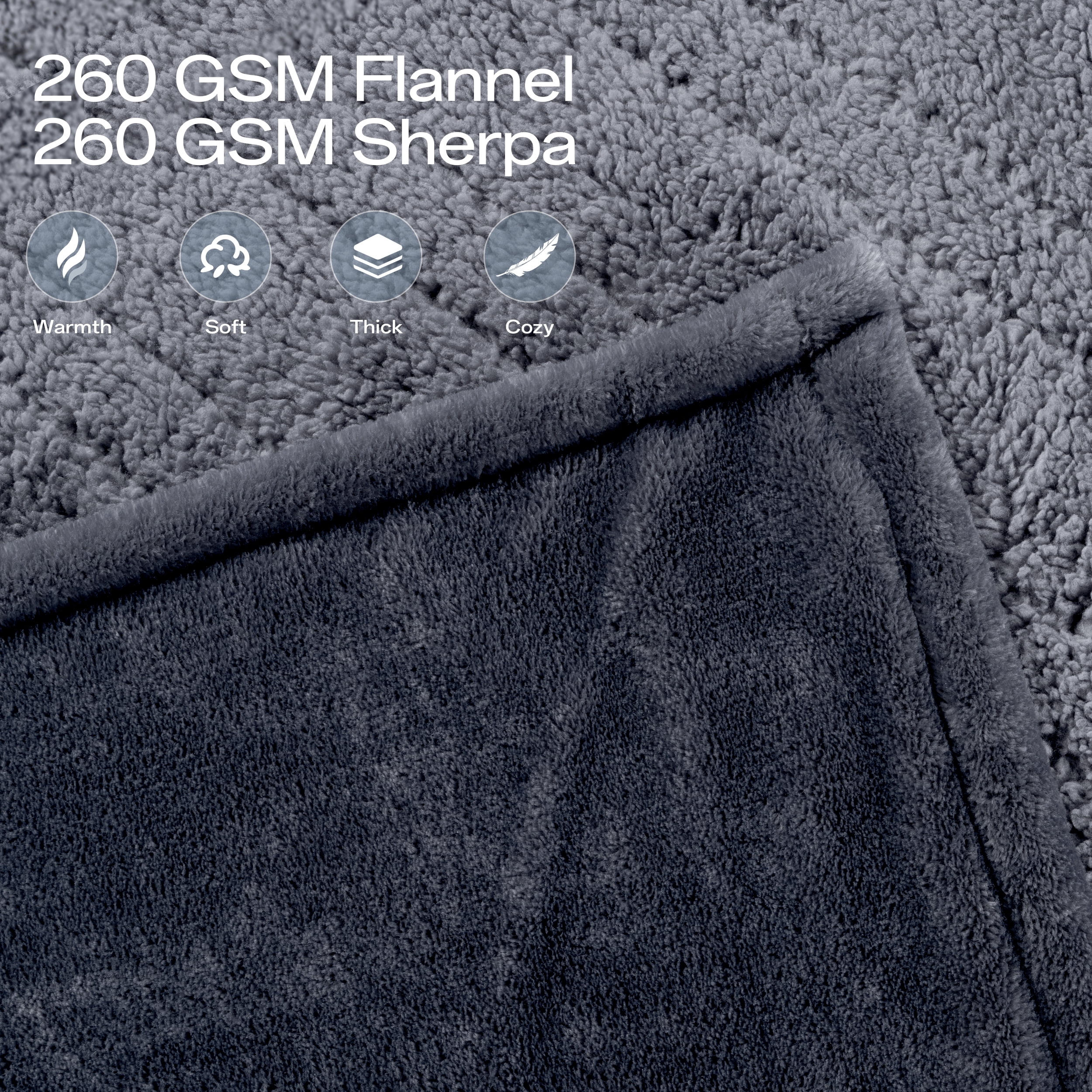 ELEKA King Size Electric Blanket , 90" x 100" Ultra Soft Flannel Heated Blanket,8 Heating Levels, 10 Hours Timer，Double Zone， Gray